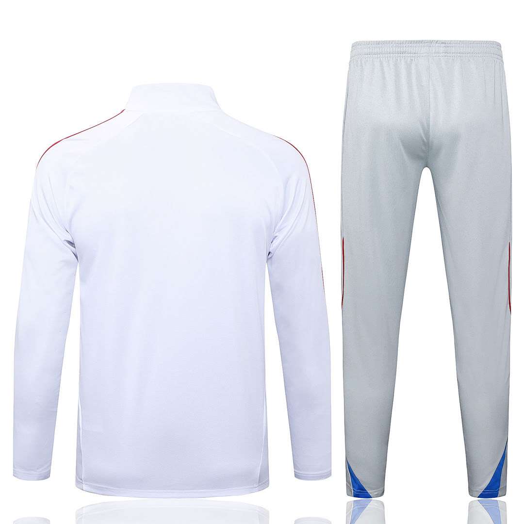 B2556# 2526 Bayern White Retro Half-Zip Suit S-2XL — foto 2