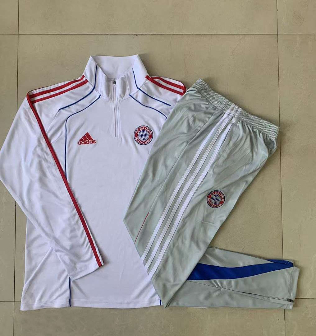 B2556# 2526 Bayern White Retro Half-Zip Suit S-2XL — foto 3
