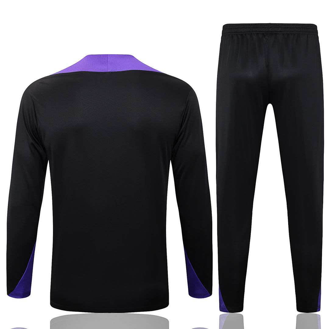 B2558# 2526 Barcelona Black Half-Zip Suit S-2XL — foto 2