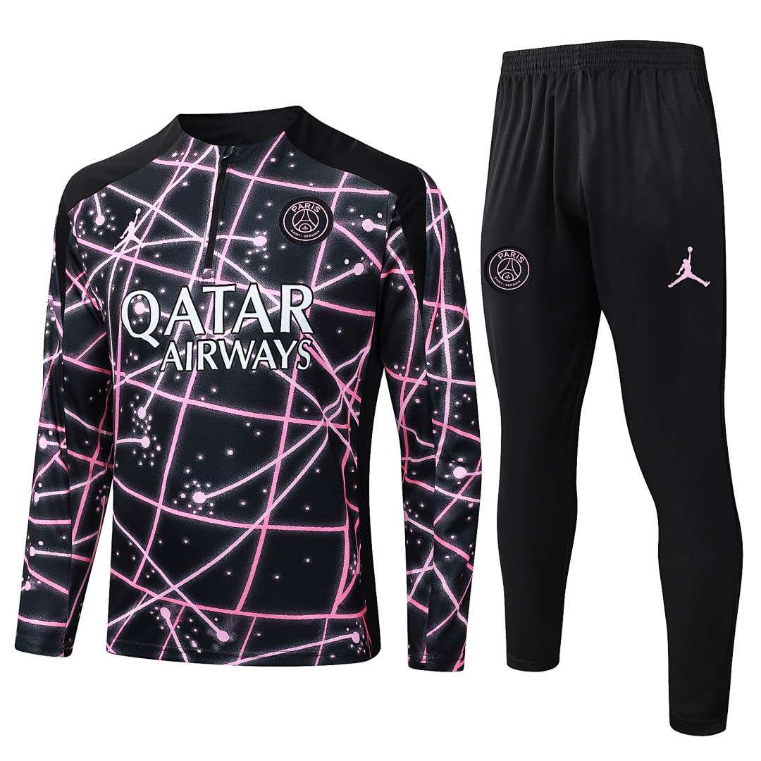 B2565# 2526 PSG Jordan Pink Inkjet Half-Zip Suit S-2XL — foto 1