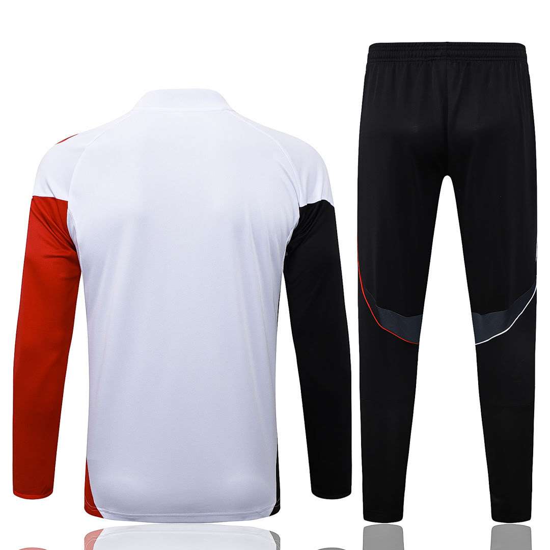 B2569# 2526 Ajax White Half-Zip Suit S-2XL — foto 2