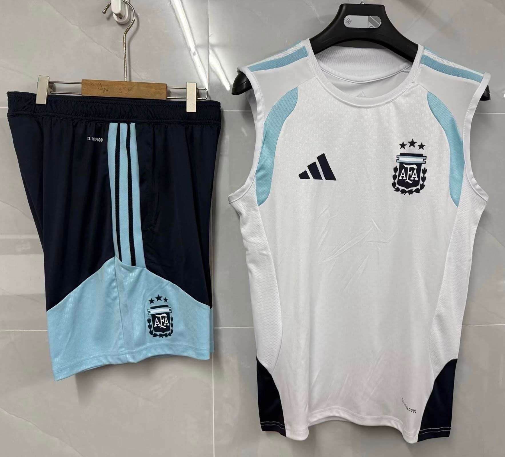 2627 Argentina training suit white vest set: S-4XL — foto 1