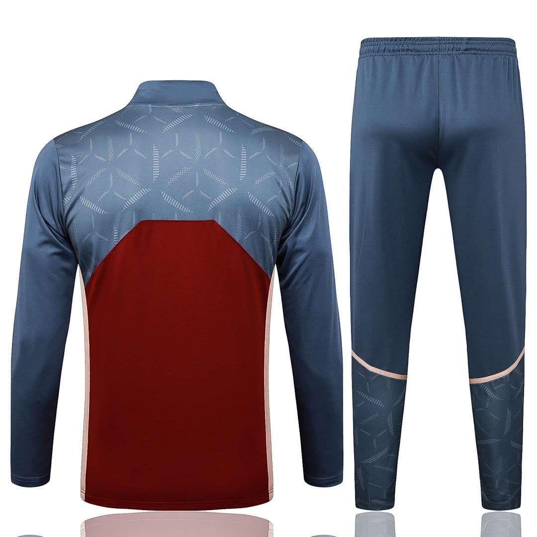 B2575# 2526 São PauloMaroon Half-Zip Suit S-2XL — foto 2