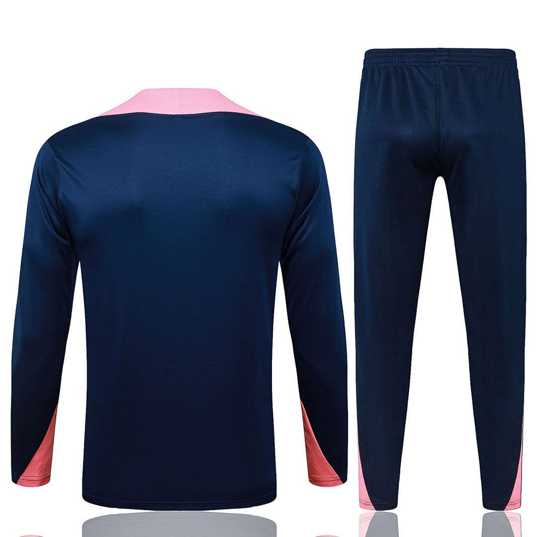 B2583# 2526 Barcelona Dark Blue Half-Zip Suit S-2XL — foto 2