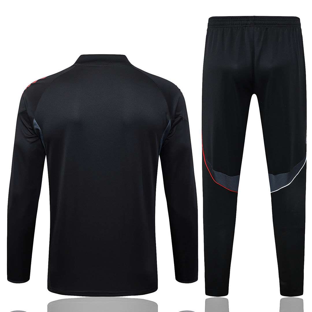 B2584# 2526 Ajax Black Half-Zip Suit S-2XL — foto 2