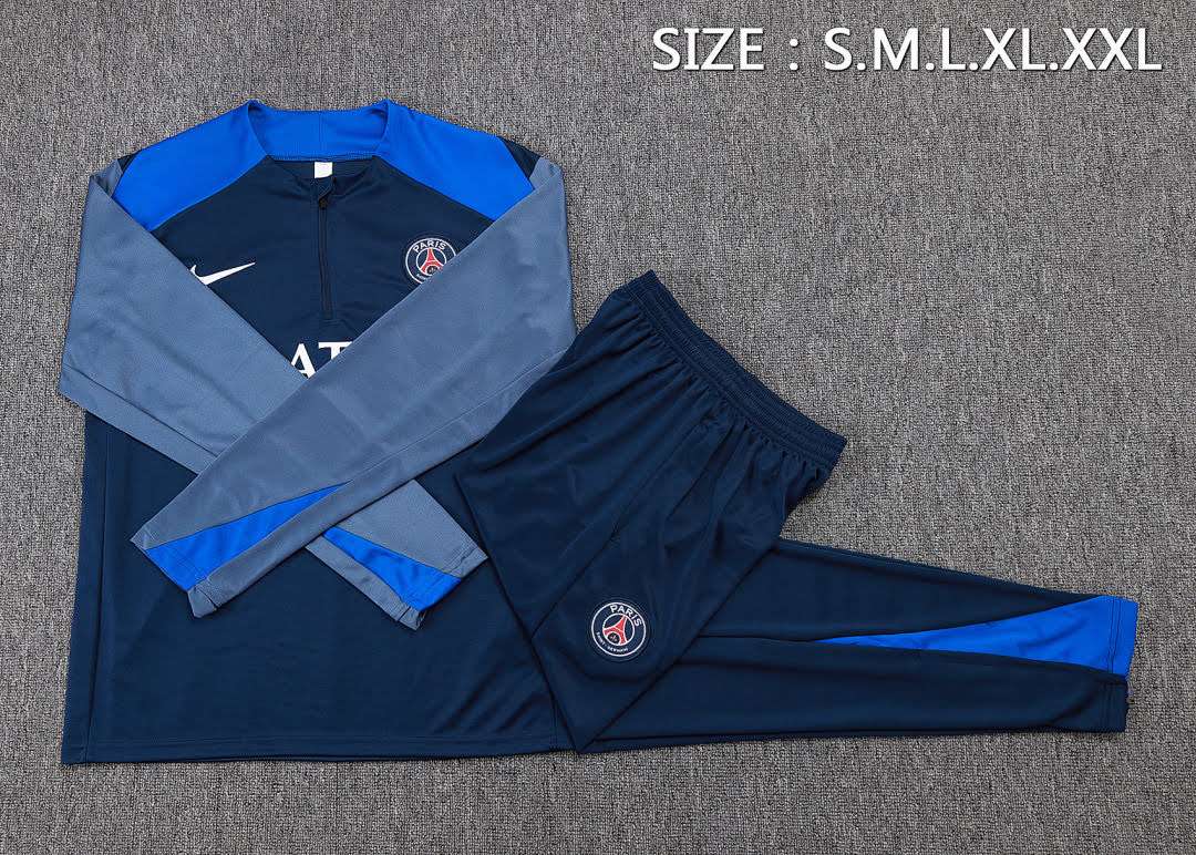 B2585# 2526 PSG Royal Blue Half-Zip Set S-2XL — foto 3