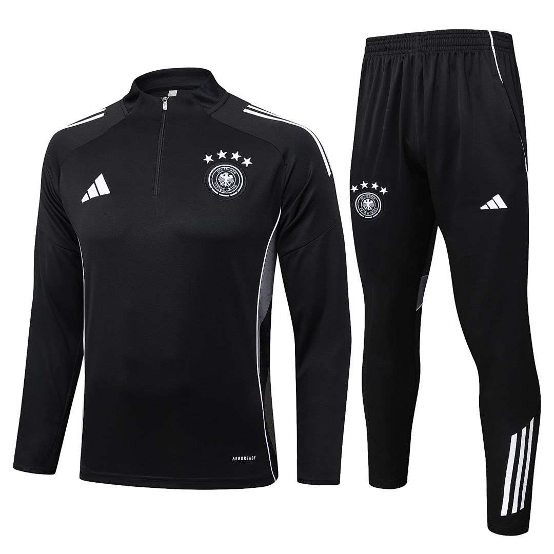B2586# 2526 German Black Half-Zipper Suit S-2XL — foto 1