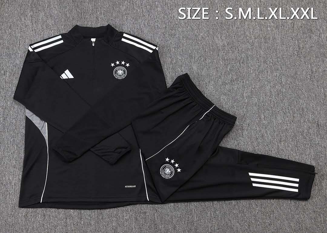 B2586# 2526 German Black Half-Zipper Suit S-2XL — foto 3