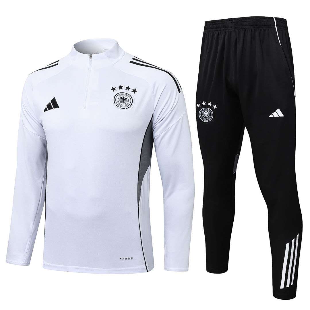 B2587# 2526 German White Half-Zip Suit S-2XL — foto 1