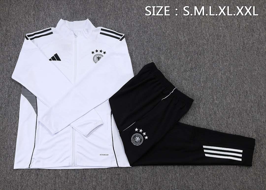 B2587# 2526 German White Half-Zip Suit S-2XL — foto 3