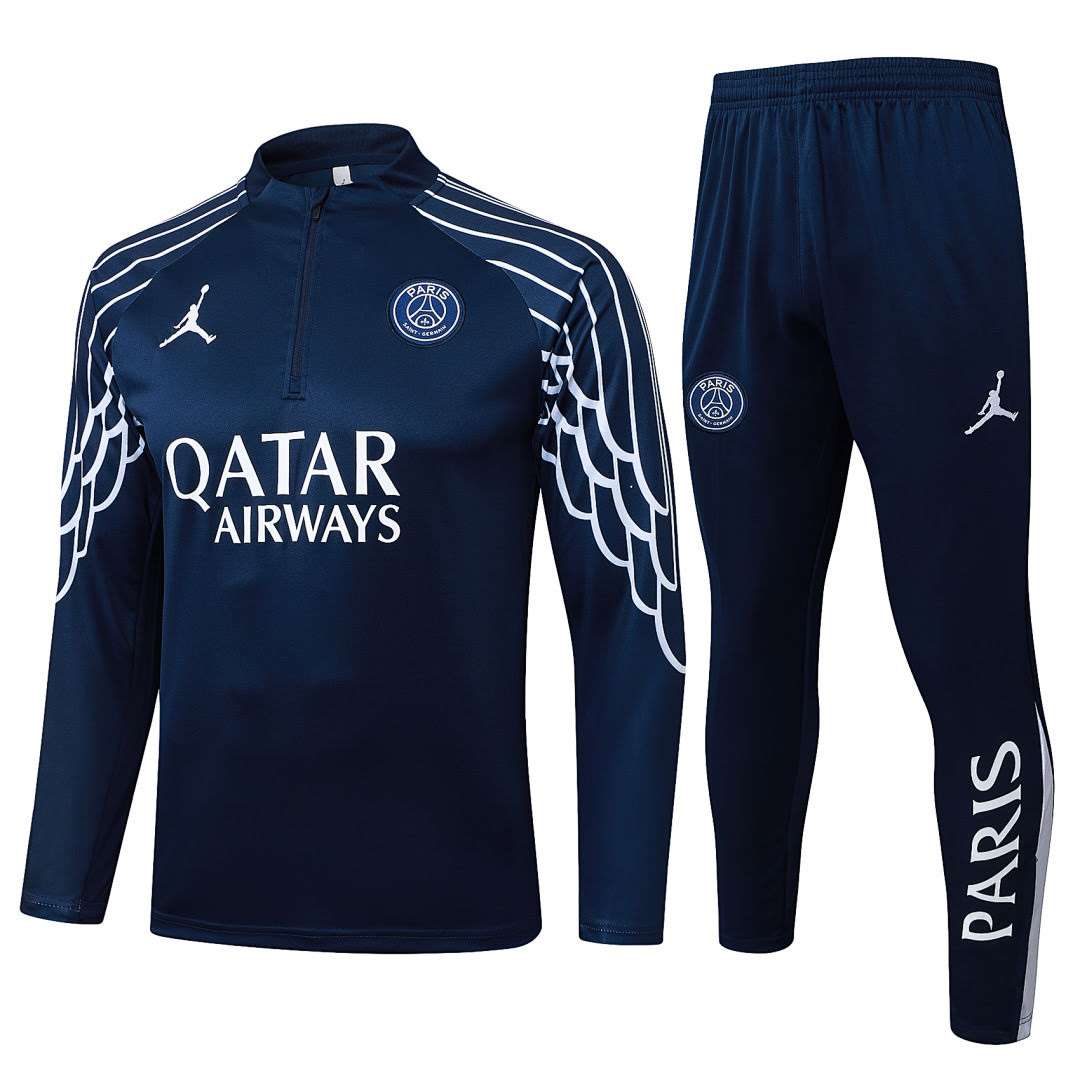 B2591# 2526 Jordan PSG Dark Blue Half-Zip Suit S-2XL — foto 1