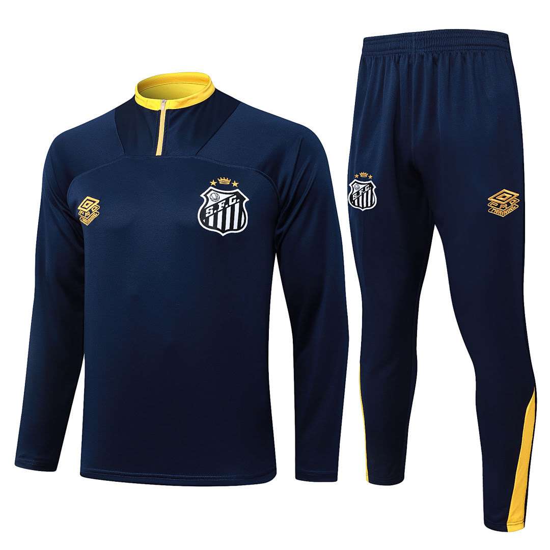 B25101# 2526 Santos Dark Blue Half-Zip Suit S-2XL — foto 1