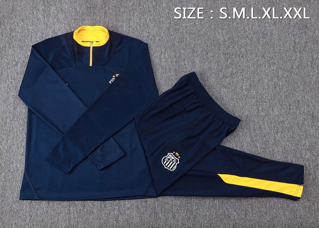 B25101# 2526 Santos Dark Blue Half-Zip Suit S-2XL — foto 3