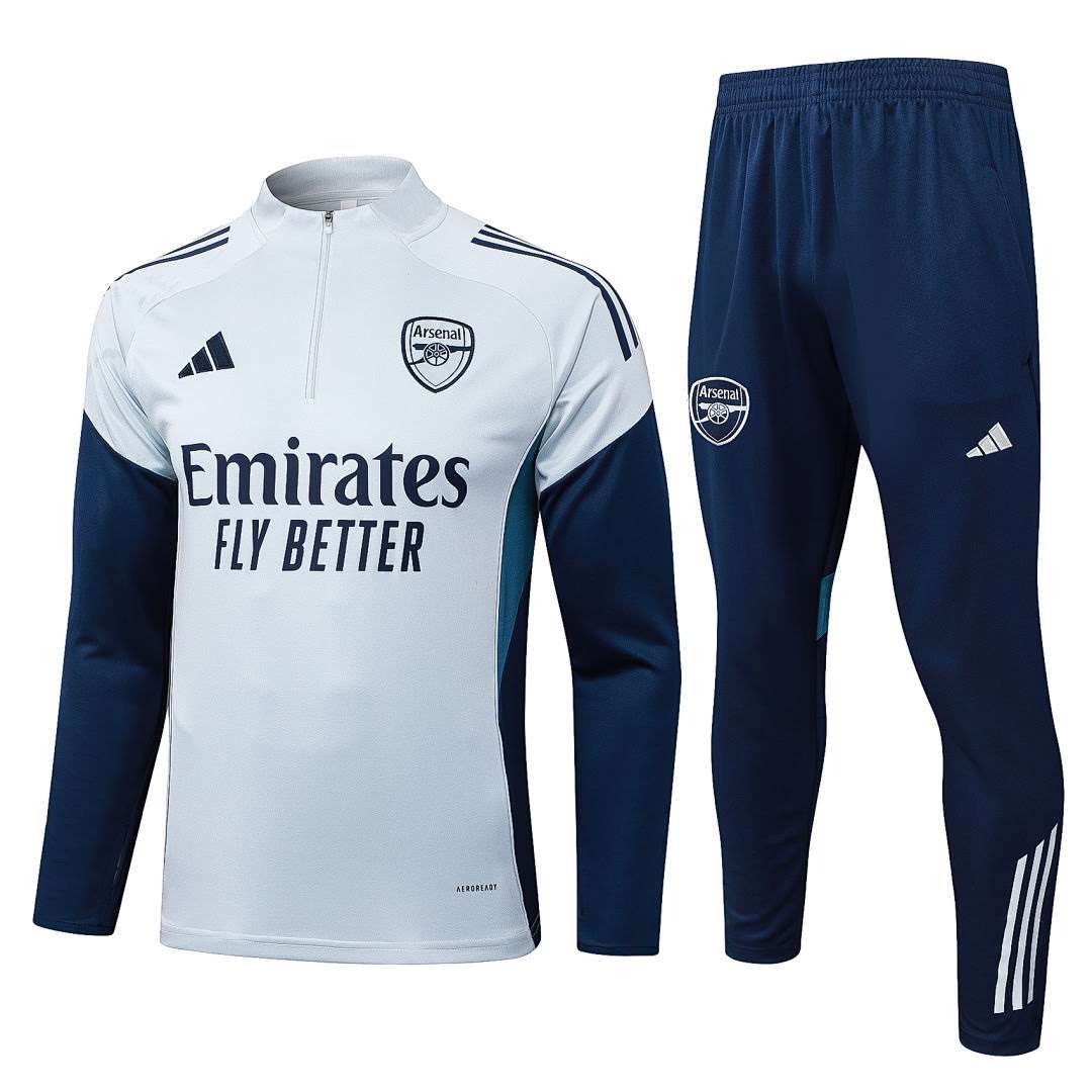 B25103# 2526 Arsenal Grey Half-Zip Suit S-2XL — foto 1