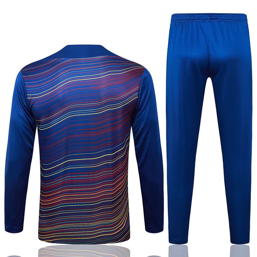 B25106# 2526 Barcelona Blue Twill Inkjet Half-Zip Suit S-2XL — foto 2