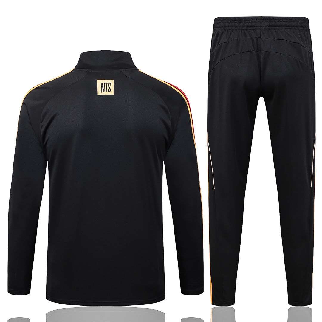 B25113# 2526 Arsenal Black Retro Half-Zip Suit S-2XL — foto 2