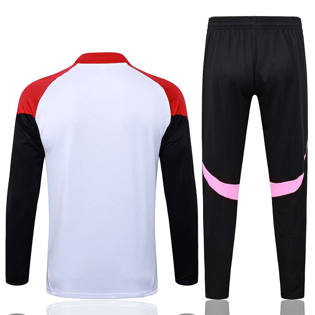 B25115# 2526 Arsenal White Half-Zip Suit S-2XL — foto 2