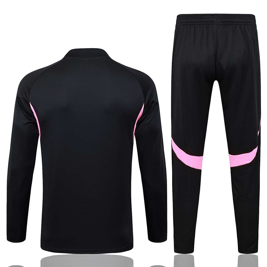 B25116# 2526 Arsenal Black and Pink Half-Zip Suit S-2XL — foto 2