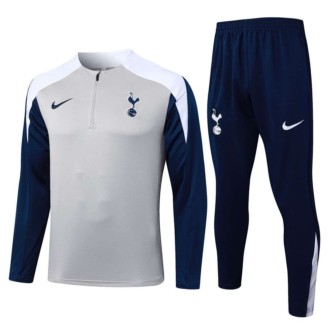 B25117# 2526 Tottenham Hotspur Light Grey Half-Zip Suit S-2XL — foto 1