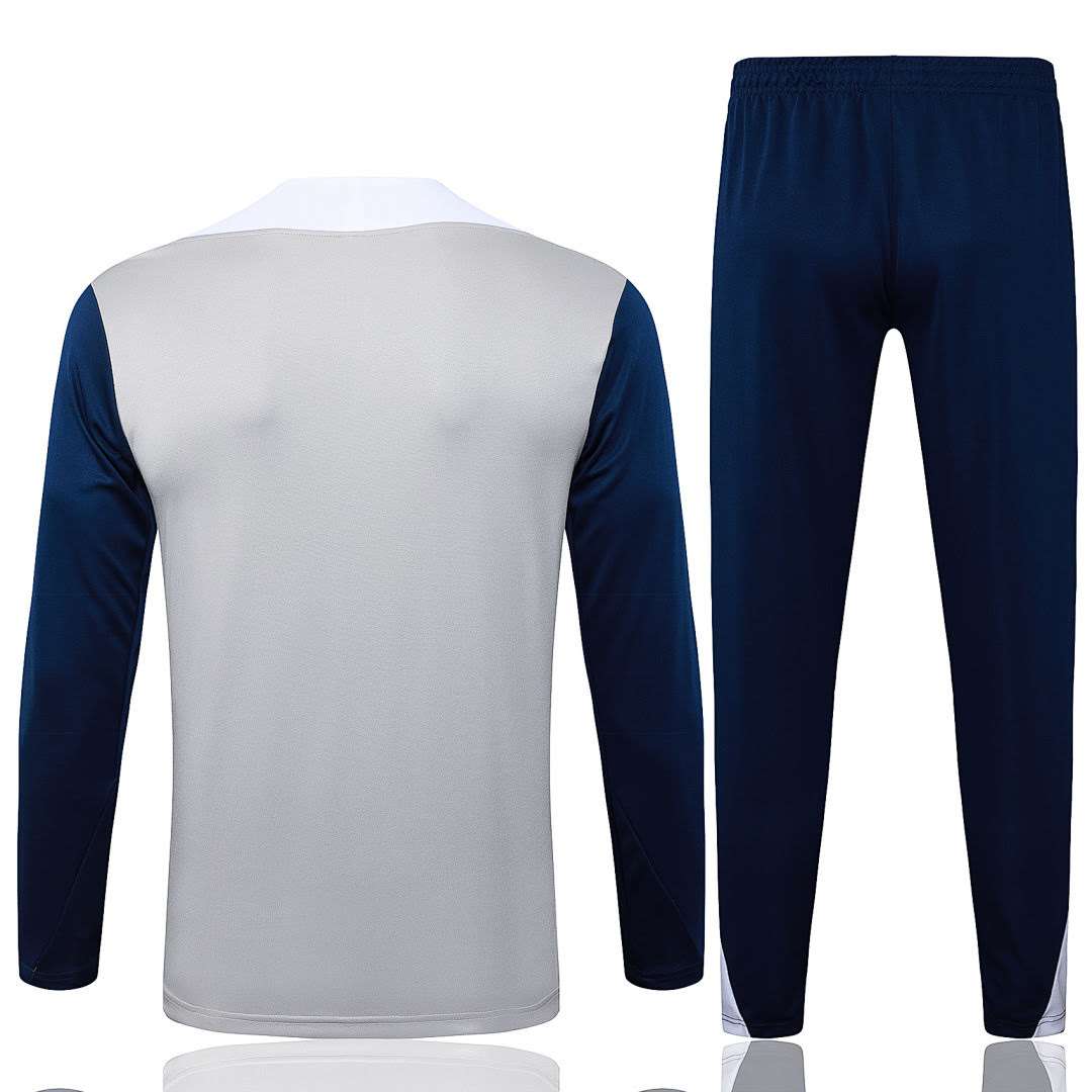 B25117# 2526 Tottenham Hotspur Light Grey Half-Zip Suit S-2XL — foto 2