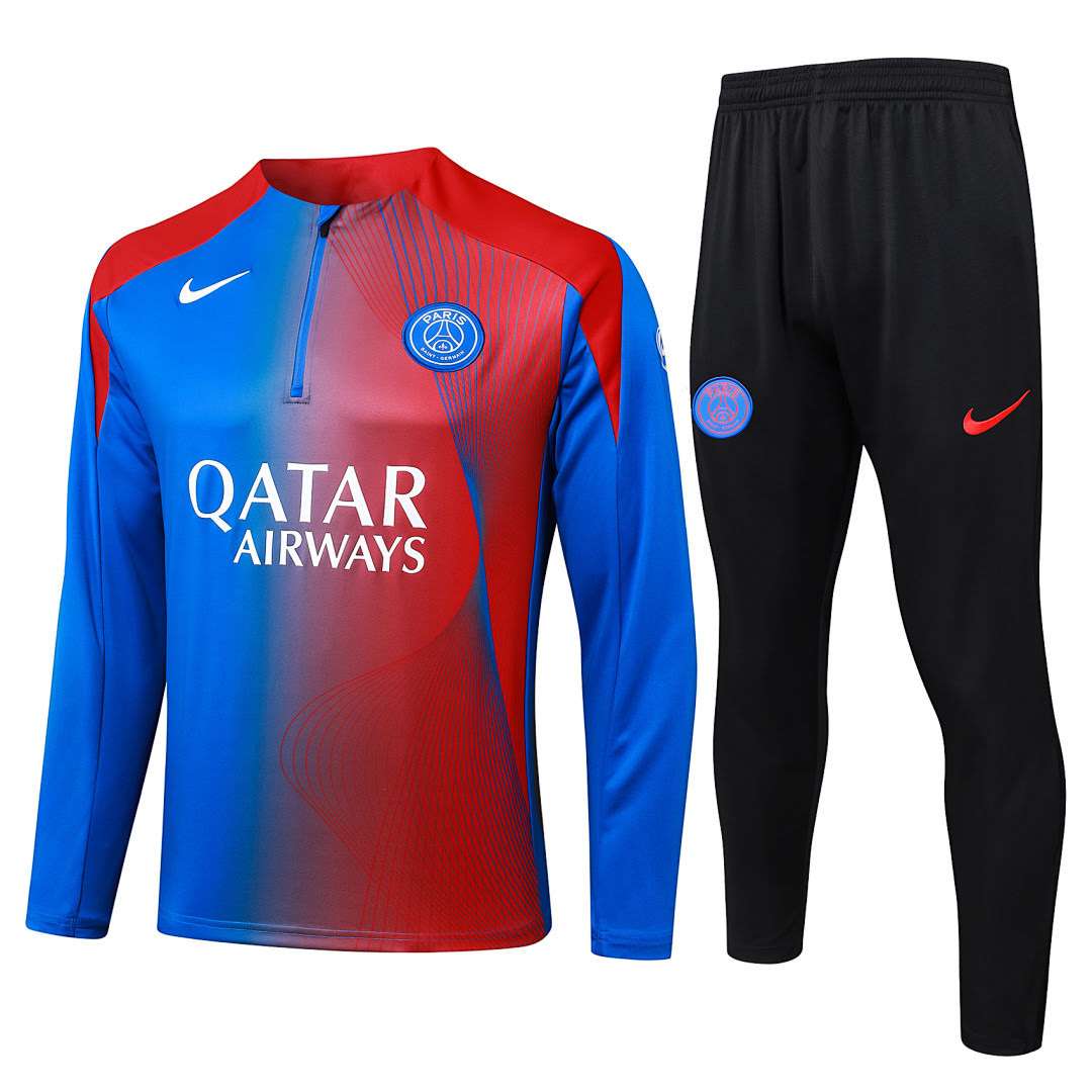 B25118# 2526 Barcelona Red and Blue Inkjet Half-Zip Set S-2XL — foto 1