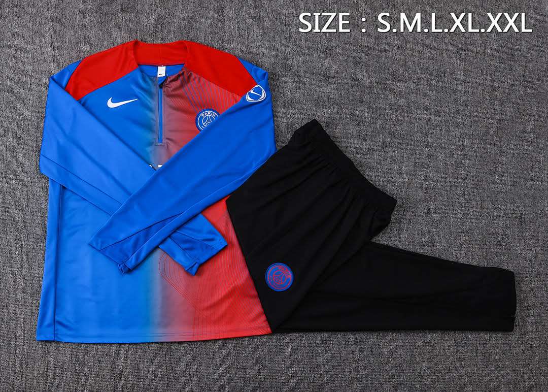 B25118# 2526 Barcelona Red and Blue Inkjet Half-Zip Set S-2XL — foto 3