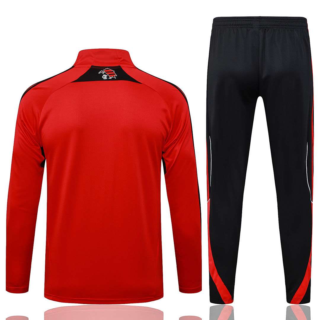 B25120# 2526 Flamenco Red Half-Zip Suit S-2XL — foto 2