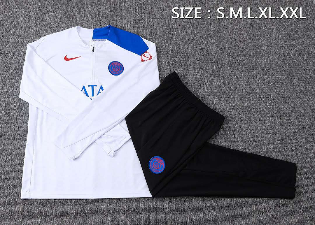 B25121# 2526 PSG White Half-Zip Set S-2XL — foto 3