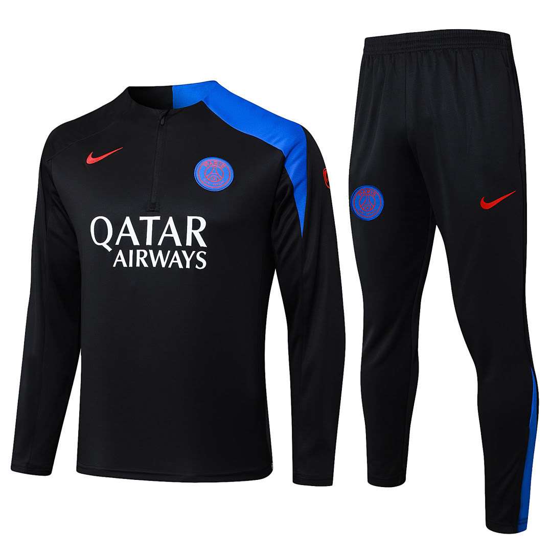 B25122# 2526 PSG Black Half-Zip Suit S-2XL — foto 1