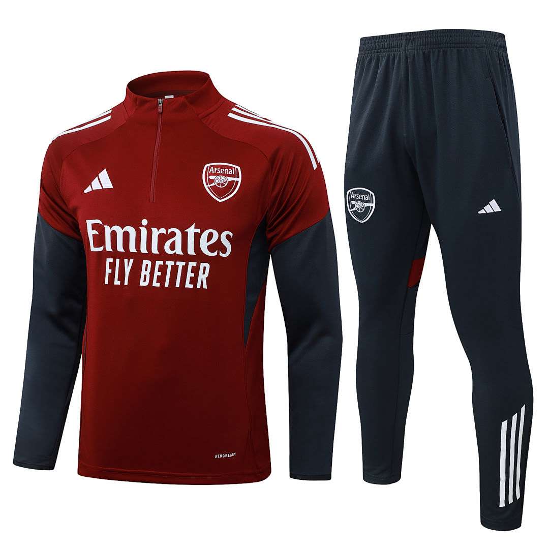 B25125# 2526 Arsenal maroon half-zip suit S-2XL — foto 1