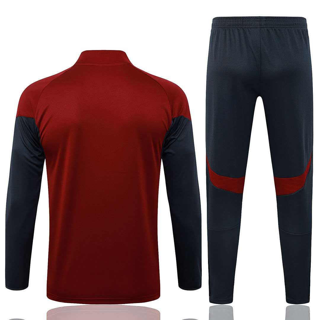 B25125# 2526 Arsenal maroon half-zip suit S-2XL — foto 2