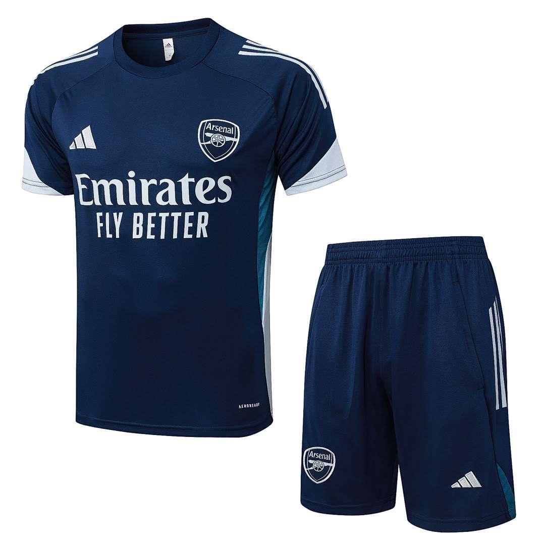 B25222# 2526 Arsenal Royal Blue Short-Sleeve Suit S-2XL — foto 1