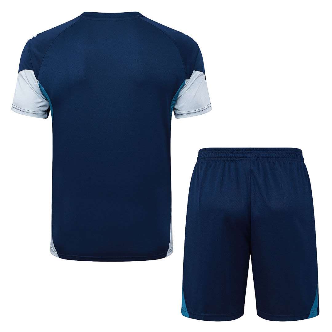 B25222# 2526 Arsenal Royal Blue Short-Sleeve Suit S-2XL — foto 2