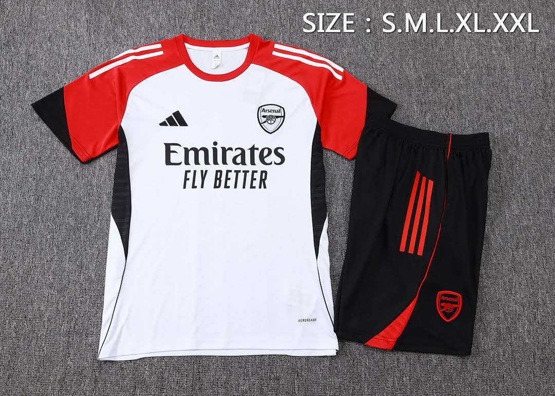 B25240# 2526 Arsenal White Short-Sleeve Suit S-2XL — foto 3