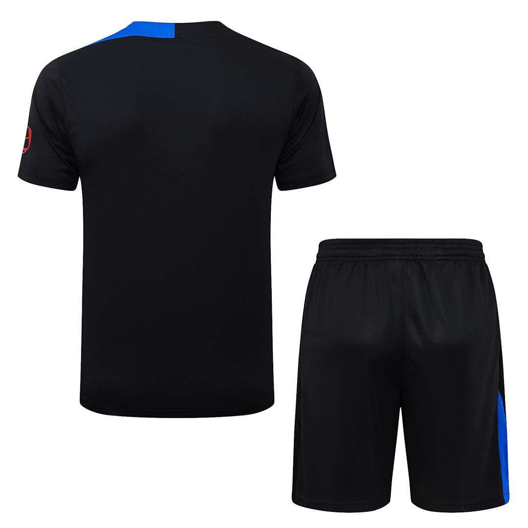 B25255# 2526 PSG Black Short-Sleeve Suit S-2XL — foto 2