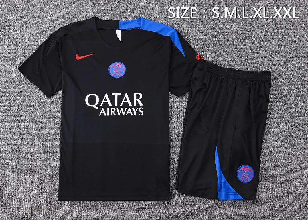 B25255# 2526 PSG Black Short-Sleeve Suit S-2XL — foto 3