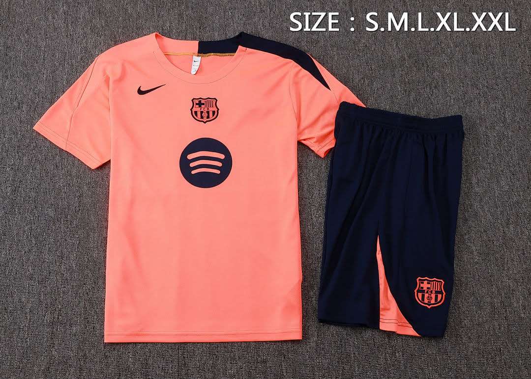 B25272# 2526 Barcelona Fluorescent Orange Short-Sleeve Set S-2XL — foto 3