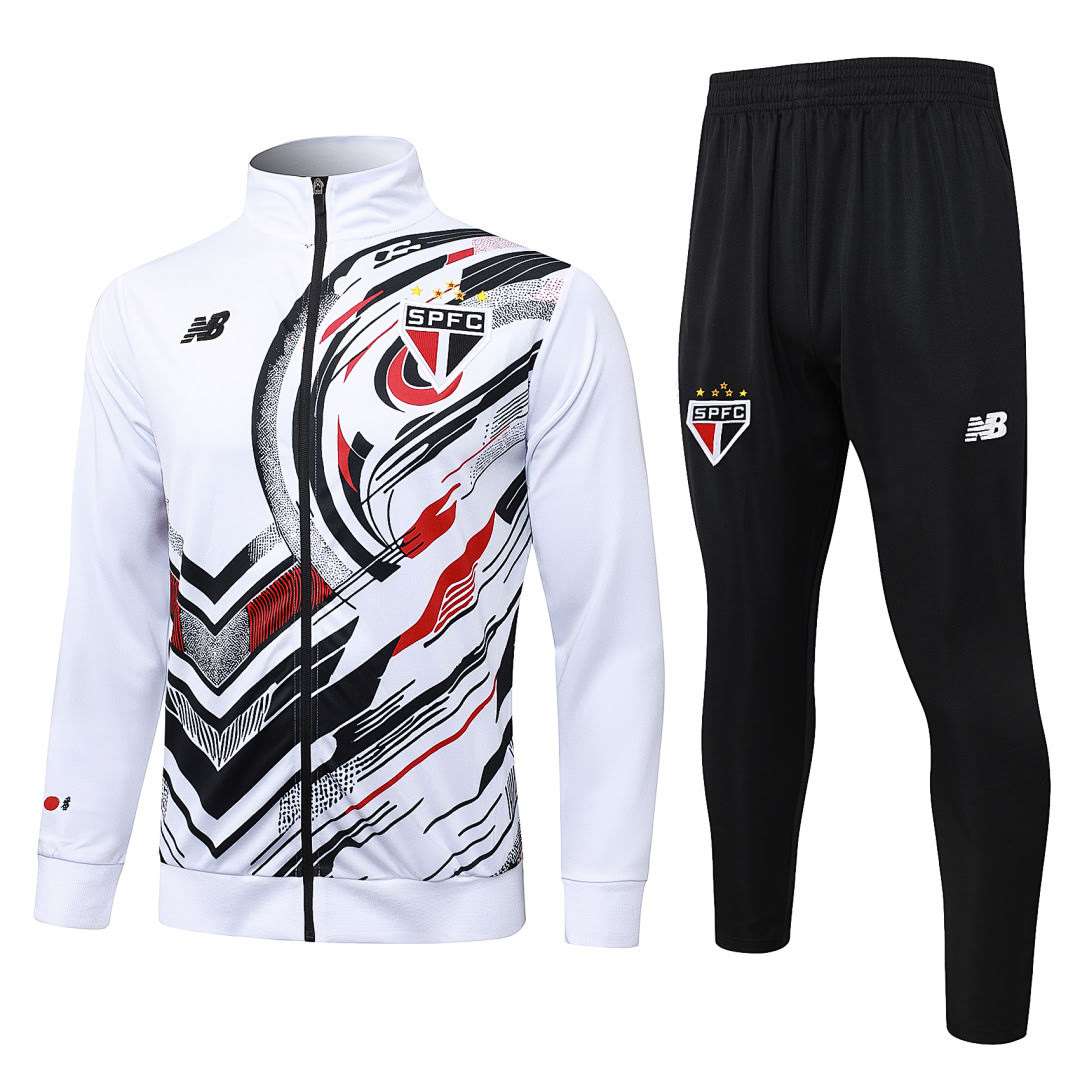 A2574# 2526 São Paulo white and black  Half-Zip Suit S-2XL — foto 1