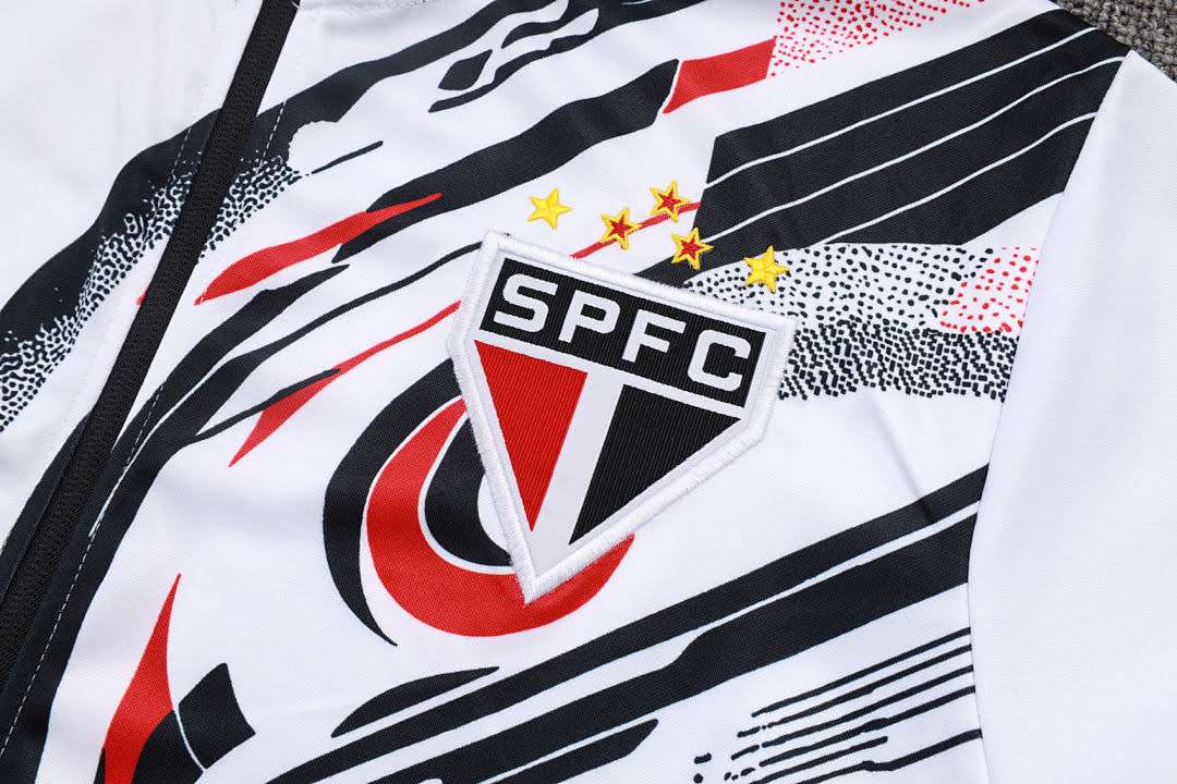 A2574# 2526 São Paulo white and black  Half-Zip Suit S-2XL — foto 3