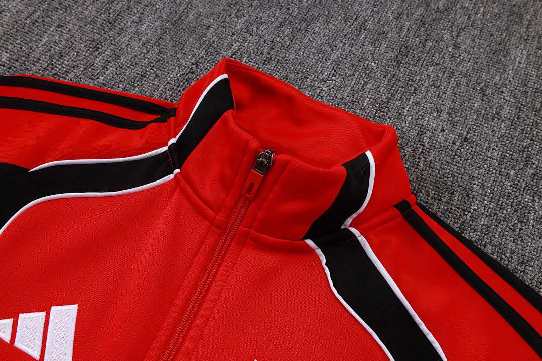 A25109# 2526 Flamenco red Long Zipper Suit S-2XL — foto 4
