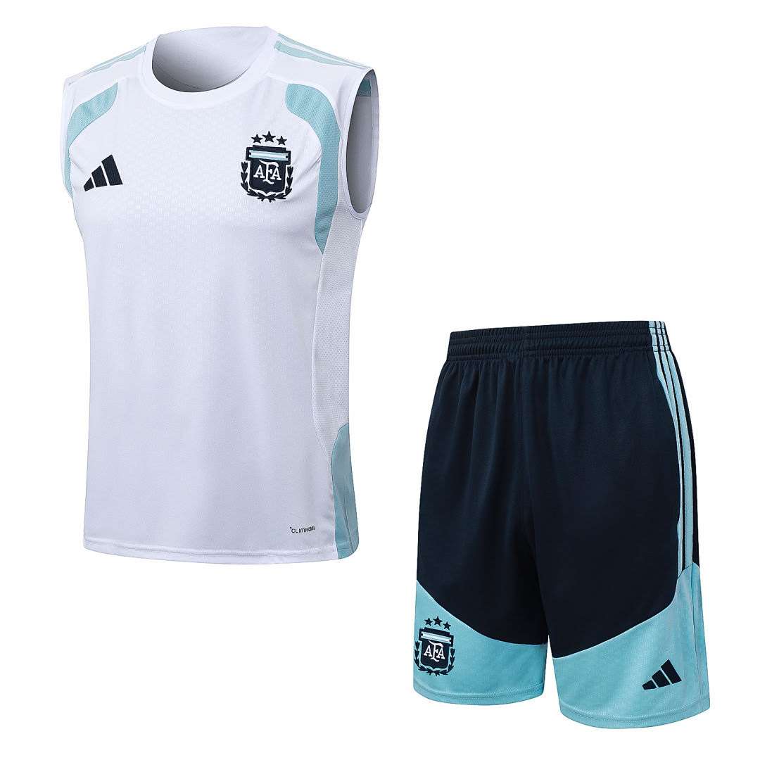 D26003# 2627 Argentina White Vest Set S-2XL — foto 1