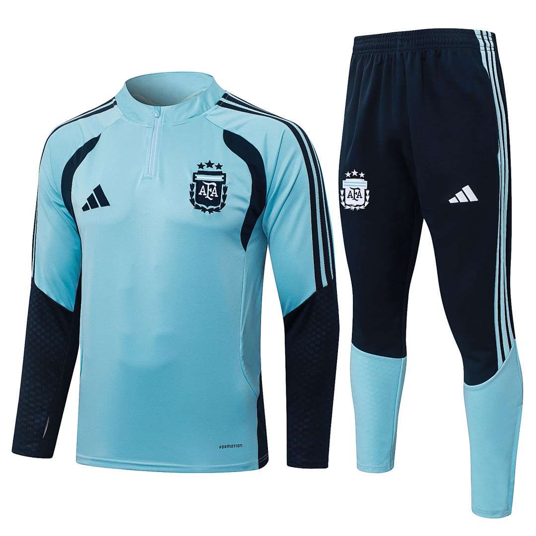 B26005# 2627 Argentina Sky Blue Half-Zip Suit S-2XL — foto 1