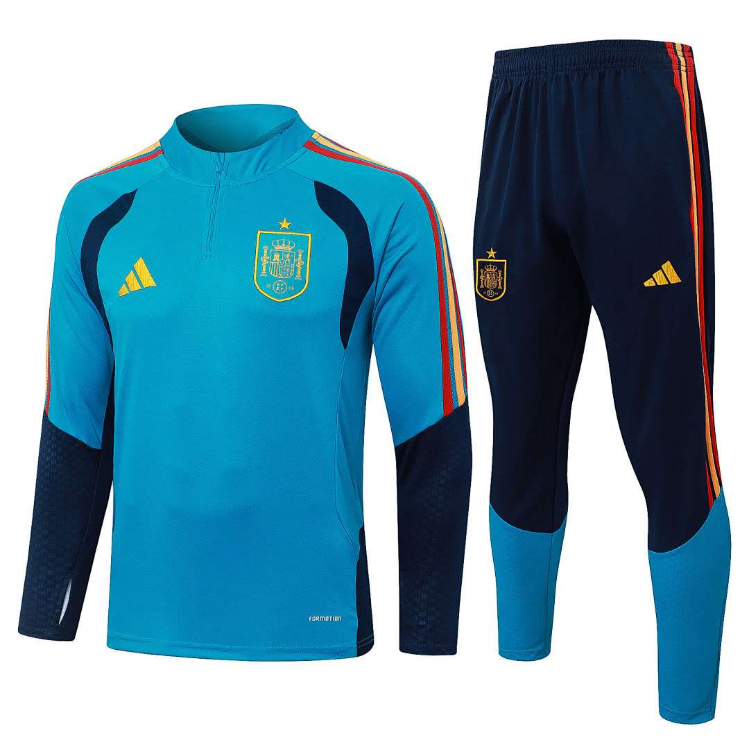 B26016# 2627 Spanish Lake Blue Half-Zip Suit S-2XL — foto 1