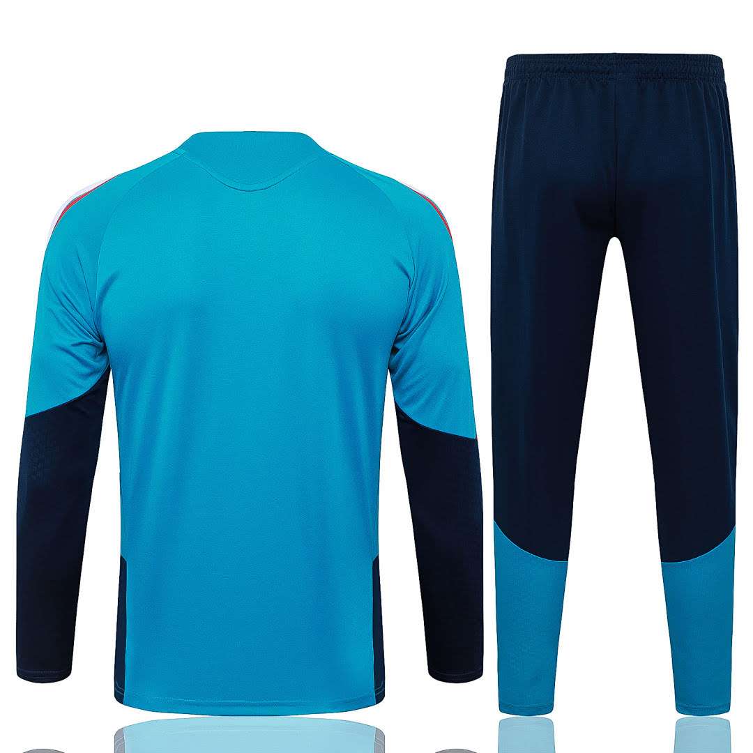 B26016# 2627 Spanish Lake Blue Half-Zip Suit S-2XL — foto 2