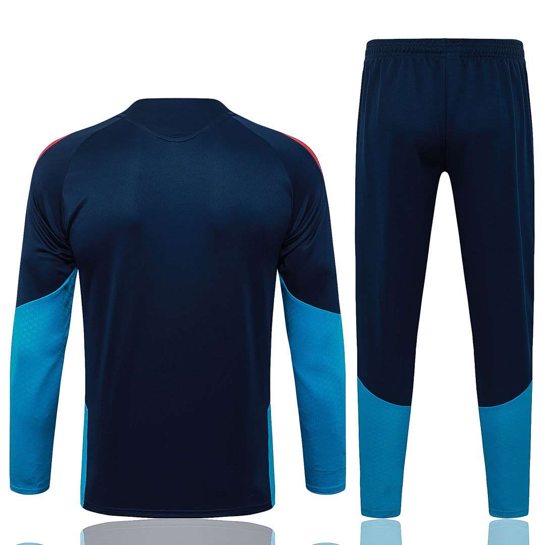 B26017# 2627 Spanish Royal Blue Half-Zip Suit S-2XL — foto 2