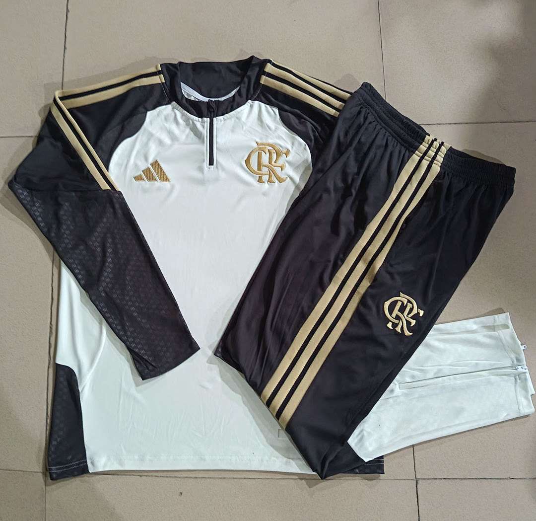 B26021# 2627 Flamengo Beige Half-Zip Suit S-2XL — foto 5