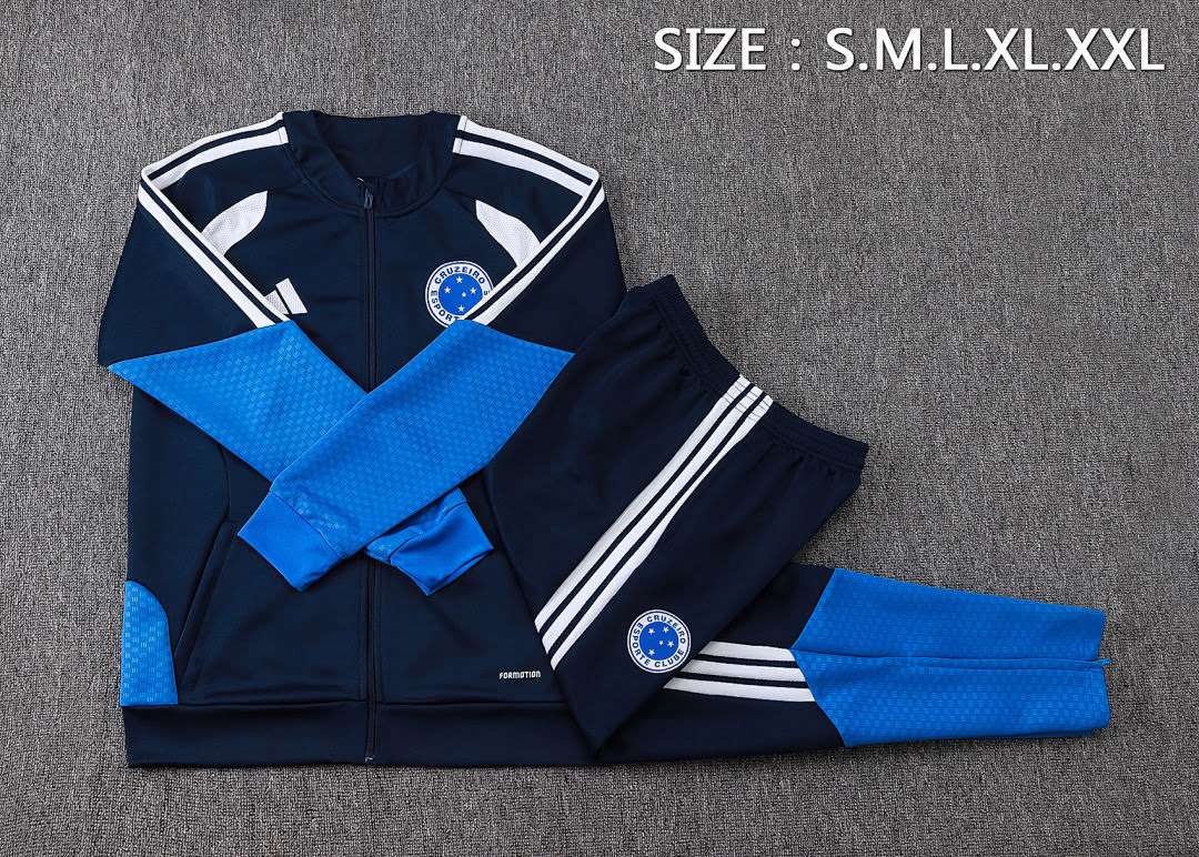 A26012# 2627 Cruzeiro Royal Blue Long Zipper Suit S-2XL — foto 3