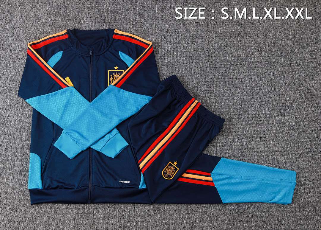 A26019# 2627 Spanish Royal Blue Long Zipper Suit S-2XL — foto 3
