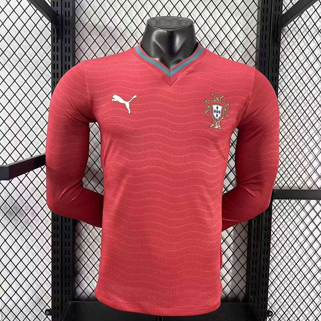 2627 Portugal home players long-sleeved shirts S-4XL — foto 1