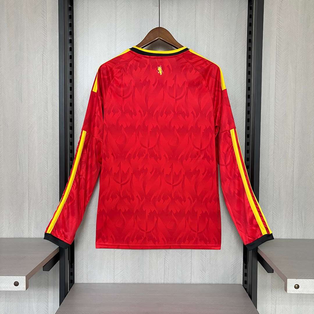 2627 Belgium Home Long-Sleeve Jersey S-4XL — foto 2